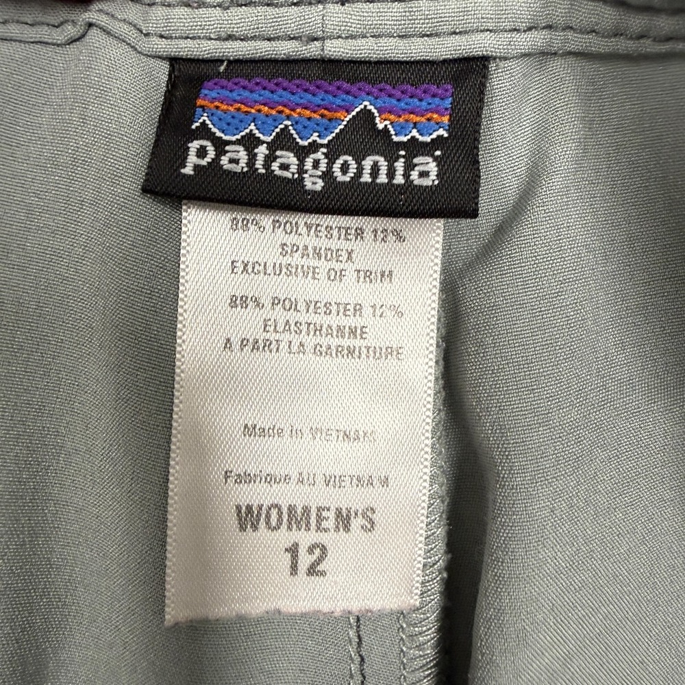 Patagonia Pants‎ Womens 12 Green Capri Drawstring Waist Lightweight Stretch - Picture 5 of 13